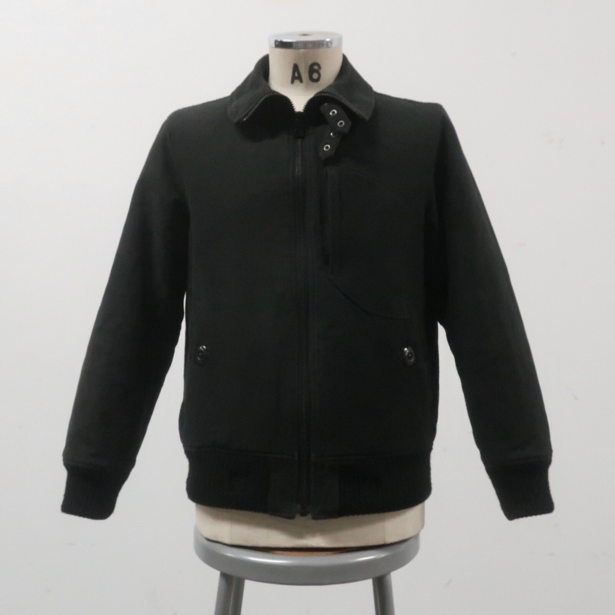 Nigel Cabourn Deck Jacket Mens Size 48 Military Bomber Black