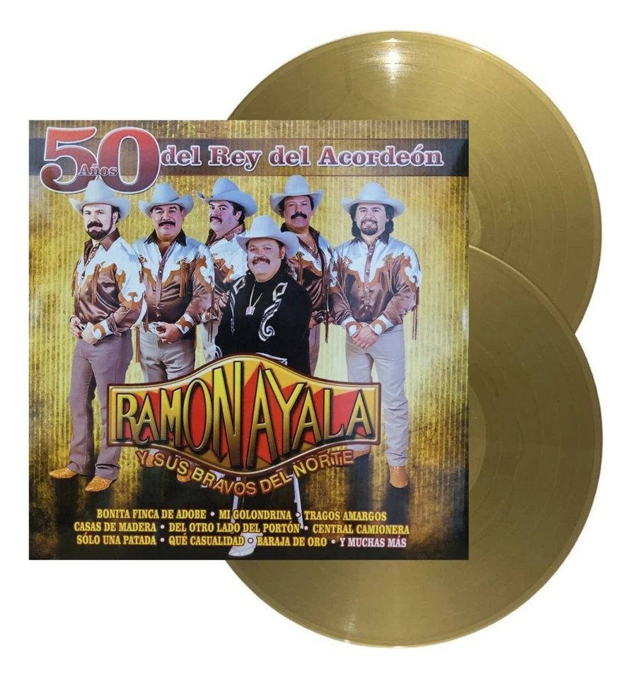 Ramon Ayala Y Sus Bravos Del Norte - 50 Años Del Rey Del Acordeón Ramón Ayala LP - Image 2 of 3