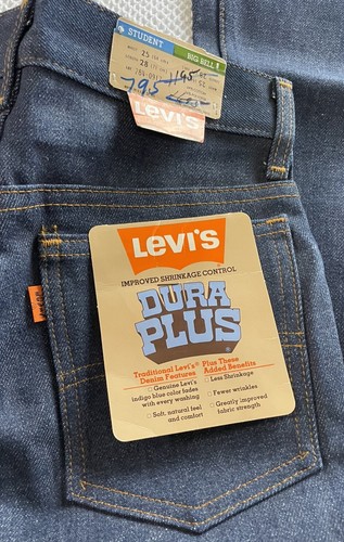 VTG Levi’s Student Big Bell Bottom Deadstock Blue Jeans Denim Orange Tab W25 L28 - Bild 4 von 19