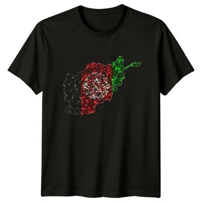Afghanistan Flagge Karte geometrisch T-Shirt Afghan Erbe Geschenk für Sie und Ihn