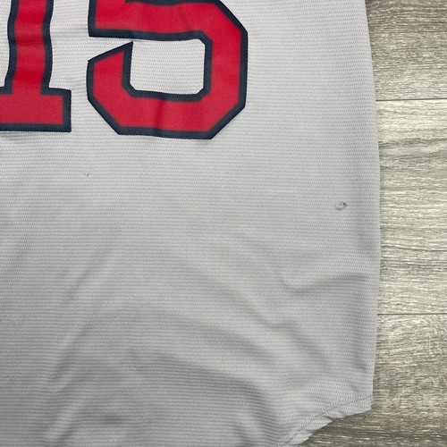 Dustin Pedroia Jersey Mens Small Gray Majestic Cool Base Stiched Boston Red Sox - Picture 14 of 20