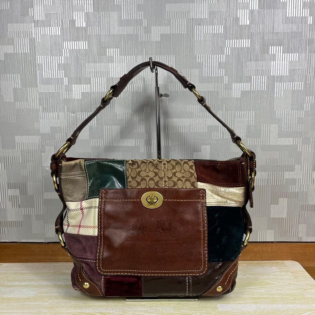 Coach Legacy Patchwork Signature One Shoulder Bag Mul… - Gem