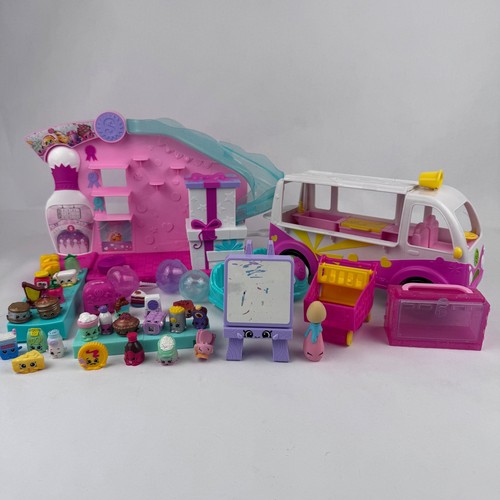 Shopkins Party Games Arcade Bowling and Bus with Figures about 25 Figures