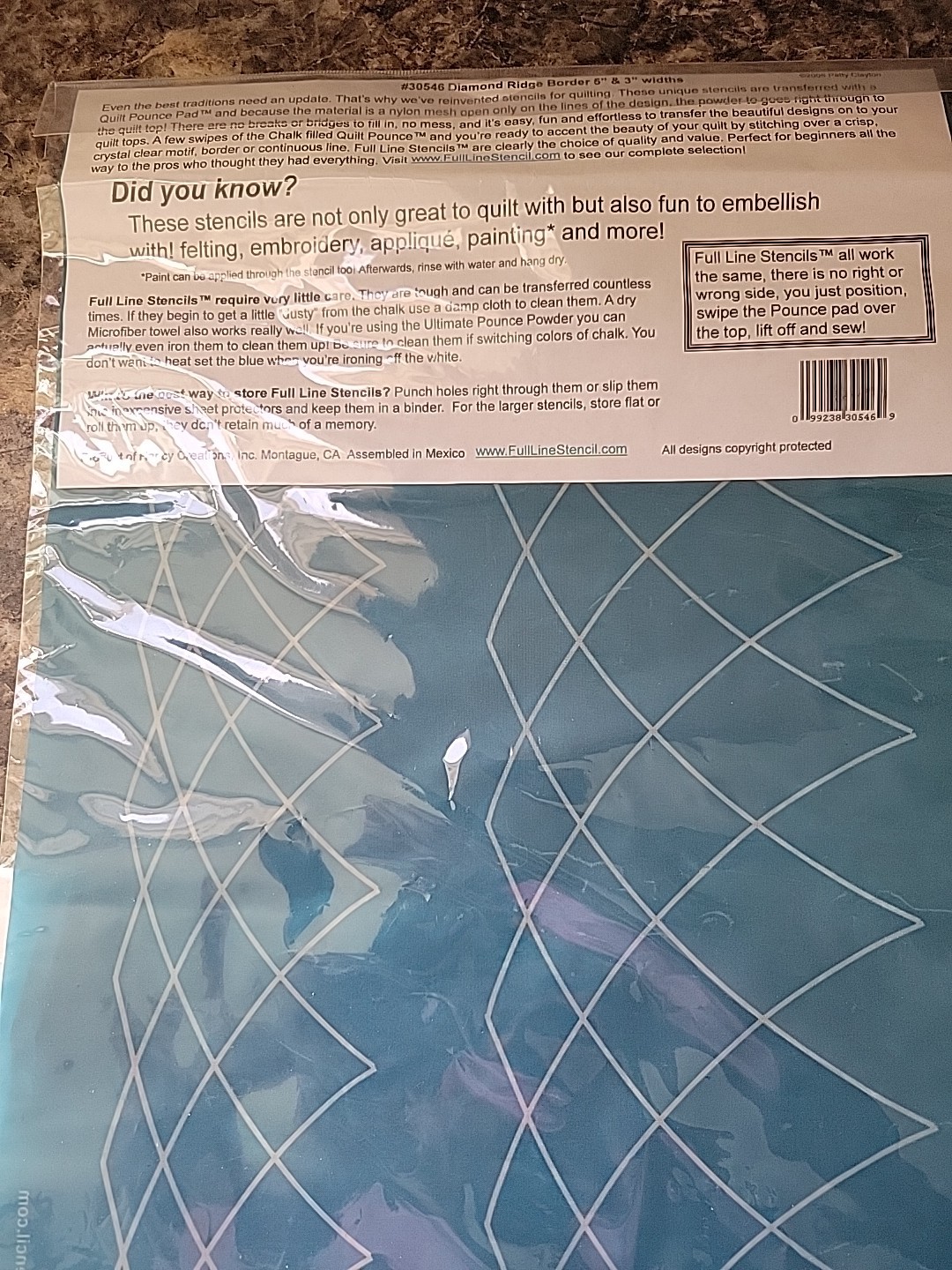 2 Full Line Stencil 30546 Diamond Ridge Border 60000 Along The Way Swirl Border 