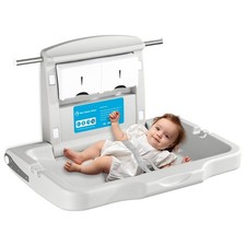 Wall-Mounted Baby Changing Unit Commercial Fold-Down Diaper Change Table – White
