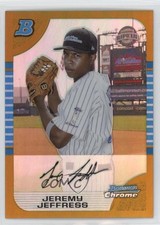 2005 Bowman Draft Chrome AFLAC Gold Refractor 41/50 Jeremy Jeffress #AFL4 1gt6
