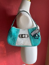 NWT Guess Teal Blue Y2K Vintage Shoulder Purse