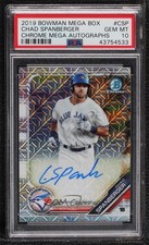 2019 Bowman Mega Box Chrome Mojo Chad Spanberger #BMA-CSP PSA 10 GEM MT Auto