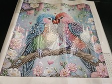 5D Diamond Art Kit 2 papugi 30x30cm Unikalne kryształy w kształcie HYX1079 Ptaki 