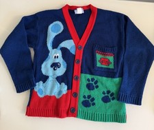 1999 vintage Blue's Clues children's cardigan sweater size 6x