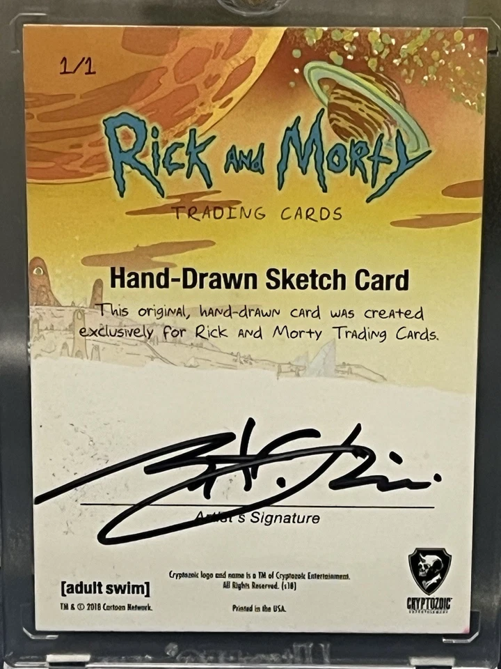 Rick and Morty Cryptozoic Season 1 Sketch Card Anthony Sciscioli 1/1 - Image 2 of 4