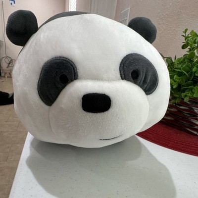Medium Round Panda Plush Stuffed Animal Black White Washable