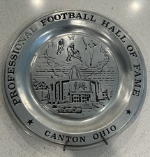 NFL Professional Football Hall of Fame Canton Pewter Commemorative Plate 1971