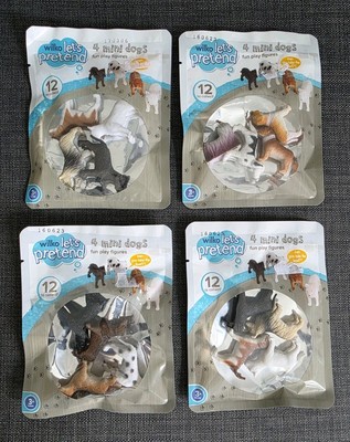16 x MINI HUNDEFIGUREN - WILKO LET'S PRETEND - TIERFIGUR - TORTENAUFLEGER 
