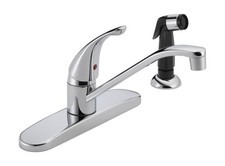 Peerless Single-Handle Kitchen Sink Faucet with Side Sprayer, Chrome P115LF