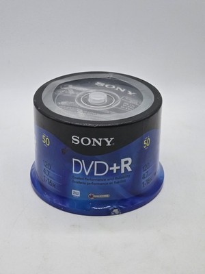 Sony 50 Pack DVD+R 4.7 GB 120 min 16x Spindle Blank DVD Discs Brand NEW