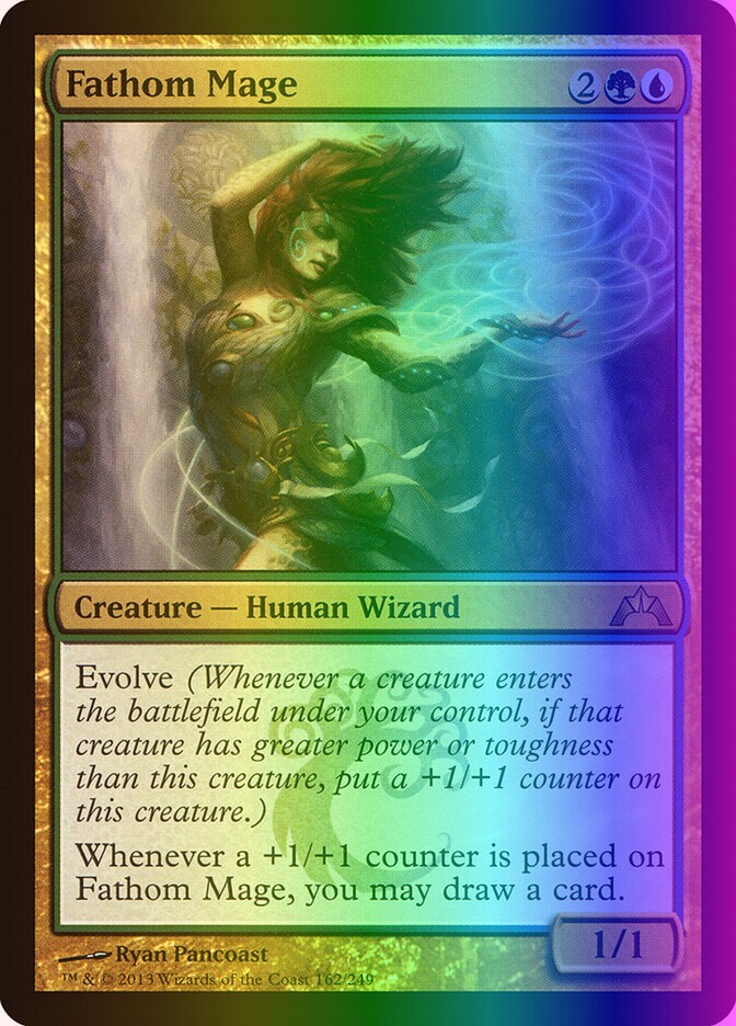 MTG Magic the Gathering Fathom Mage (162/257) Gatecrash LP FOIL
