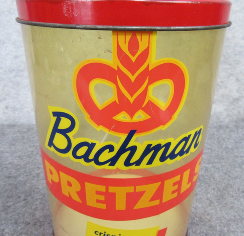 Vintage Bachman Pretzels Counter Country Store Display Container w Metal Lid - Picture 3 of 14