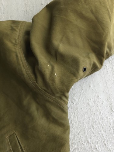 Vintage 1950s Italian Navy N-1 Style Deck Jacket Green OD Wool Lined Small - Picture 13 of 17