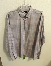UNTUCKit Men's XL Check Long Sleeve Button-Up Shirt Wrinkle Resistant Cotton