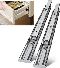 4 Pairs 16 Inch Heavy Duty Soft Close Drawer Slides - 100LB Load Capacity Full E