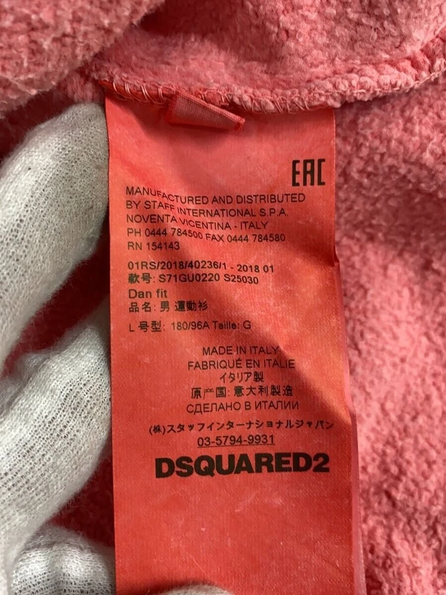 Felpa con cappuccio Dsquared2 L cotone Pnk S71Gu0220 S25030