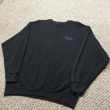 Vintage Pacific Surflines Sweatshirt Mens L Black Pullover Fleece Surf Ocean