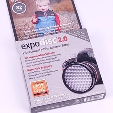 ExpoDisc 2.0 Professional White Balance Filter 82 MM W/ Pouch Meter 18 Exposure