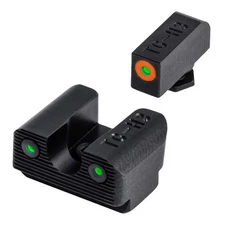 TRUGLO Tritium Pro Night Sight Set Fits Glock 42/43/43X Steel Orange Green