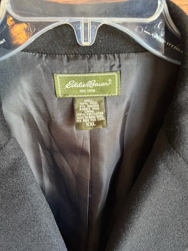 Eddie Bauer Women’s Black Jacket Blazer Wool Angora Blend 3 Button Sz XXL - Picture 11 of 14