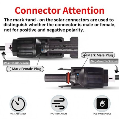 16.5FT DC 8mm Solar Cable for BLUETTI AC180 / AC60 Portable Power