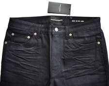     SAINT LAURENT Paris D05 W/SK-MW Black SKINNY Medium-Rise Women's Jeans 28