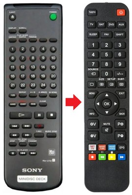 Fernbedienung passend für SONY MDS-JE500 | MDSJE500 | RMD7M