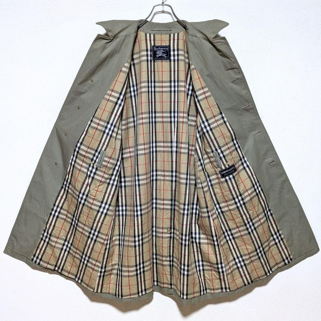 Burberrys Vintage 1983 Balmacaan Coat Made in England Iridescent Khaki Size M thumbnail 4