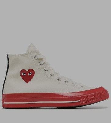 Converse Comme des Garcons CDG Play X Chuck 70 Hi Pristine Boots Mens US 9 NEW