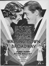 7168-02 ad slick James Dunn Walking Down Broadway 7168-02 7168-02