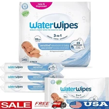 Sensitive Baby Wipes 240 Count Gentle Plant Based Eczema Safe Alcohol Free New