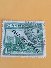 Timbre Malte Self Government 1947 Oblitéré