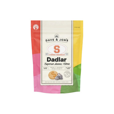 Dave & Jon s S-Märke Date Candy 125g Supersour Pineapple Lemon ohne...