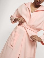 Marks & Spencer Womens Cotton Wrap Dressing gown in Pink - M&S