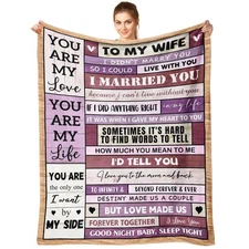 Wife Birthday Gift Blanket 50x60 Inch Wedding Anniversary Romantic Present