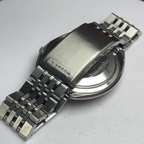 Citizen Leopard 4-0770340TA Vintage Jour Date Argent Rond Automatique Montre - Photo 7 sur 8