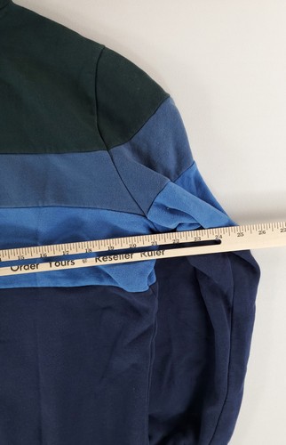 Marine Layer Hoodie Sweatshirt gestreift grün blau Kängurutasche Herren M - Bild 5 von 7