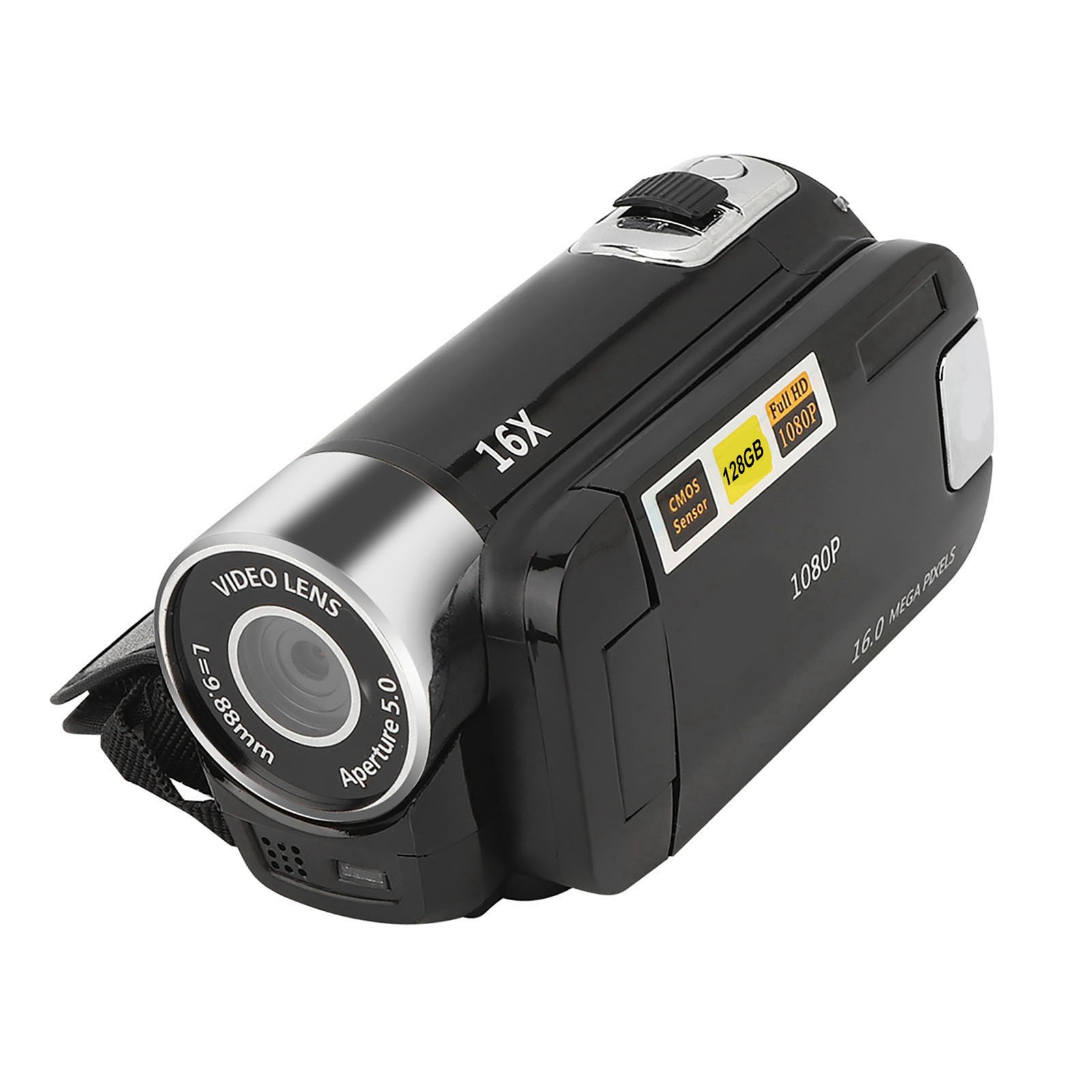 16X Zoom Digital Camcorder 2.7" 270&deg;Rotatable Display 1080P Full HD Video Camera