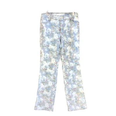 Rosner floral pants jeans Womens 28 multicolor flowers all over print aop