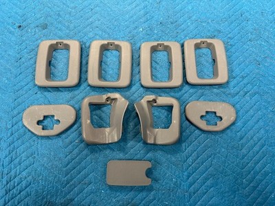 OEM Lexus LX470 3rd Row Seat Track Brackets Covers Gray:LG10 9pc