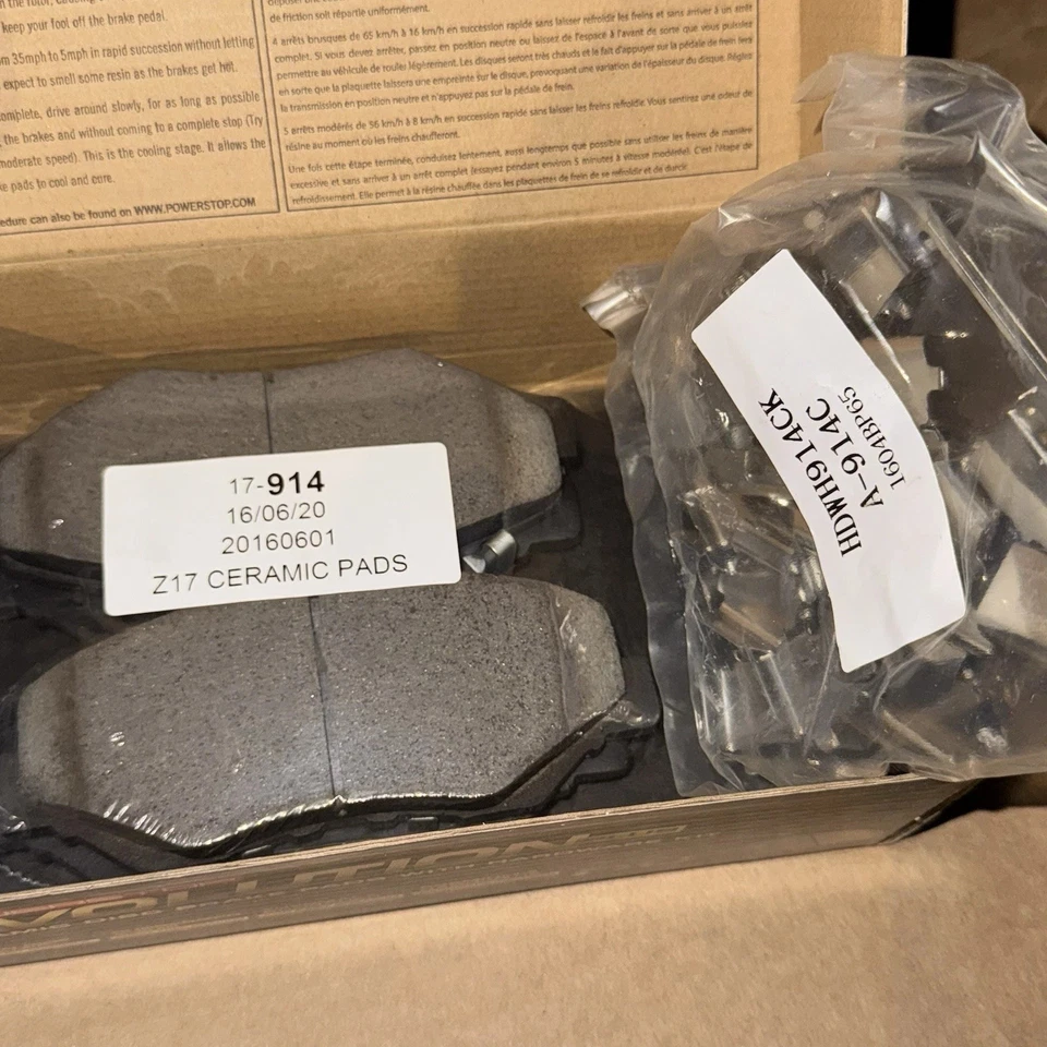 PowerStop 17-914 Ceramic Disc Brake Pads Set Front Honda Acura W/ Hardware - Image 2 of 3