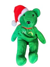 Salvino's Bamm Beano's Green Christmas Beanie Plush Bear Ken Griffey Jr