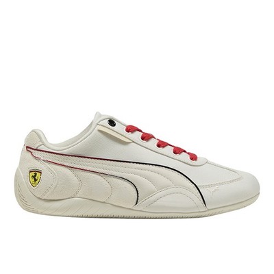 PUMA Scuderia Ferrari Speedcat Lace Up  Womens Off White Sneakers Casual Shoes 3