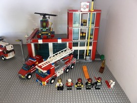 Lego City Fire Lot Of 2 7239 60004: Almost Complete